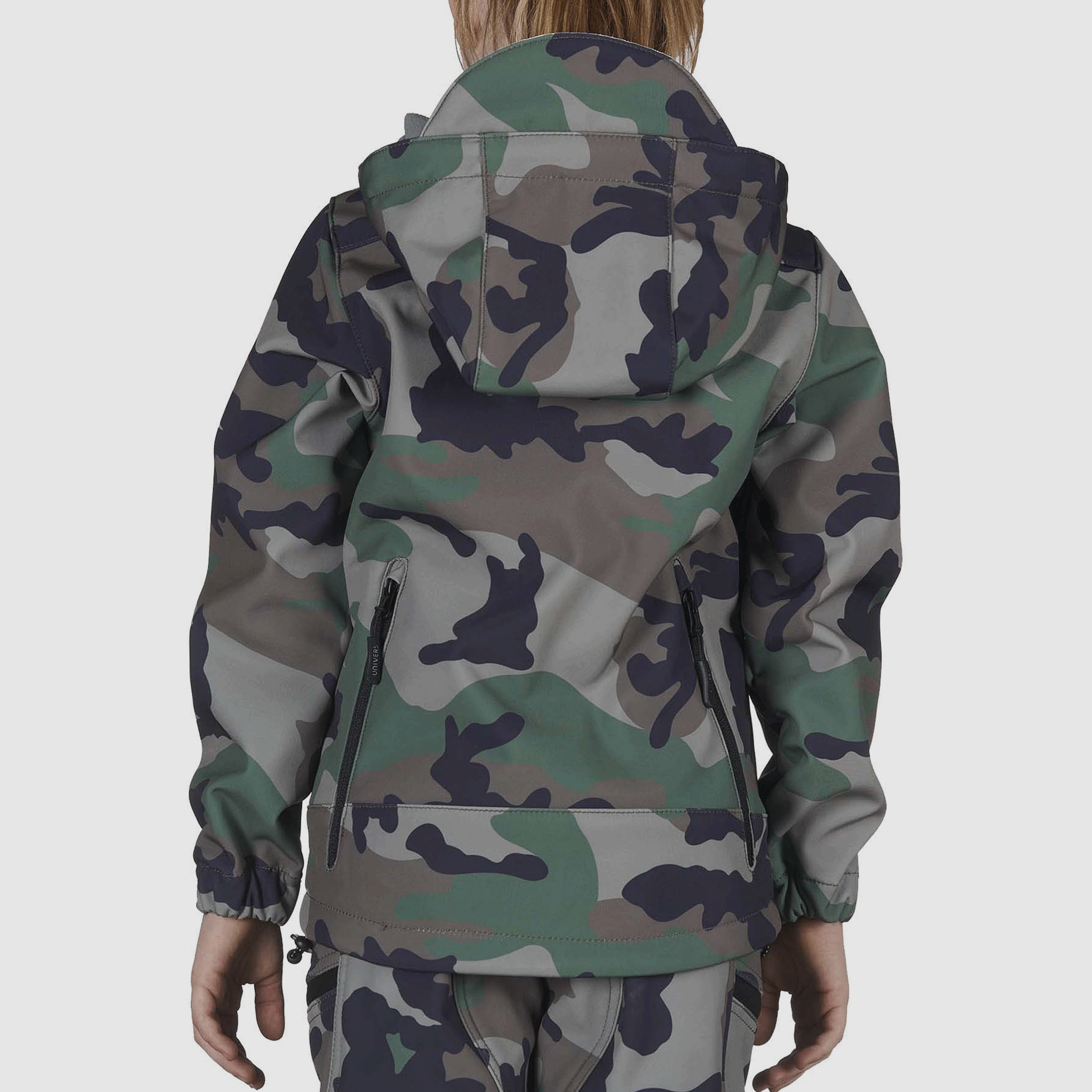 KURTKA – UNIVERS – DZIECKO – KURTKA SOFTSHELL U-TEX JUNIOR New Land Camo, zdjęcie 2 z 5