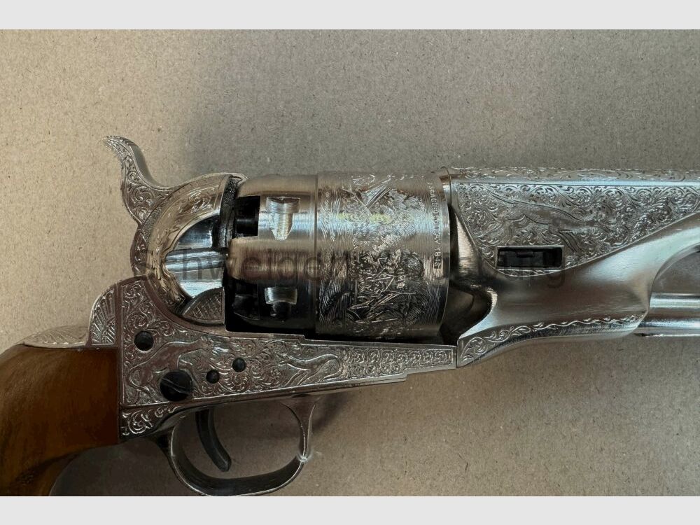 Perkussie revolver Galesi Rigarmi Brescia Army 1860 handgegraveerd .44(BlackPowder)