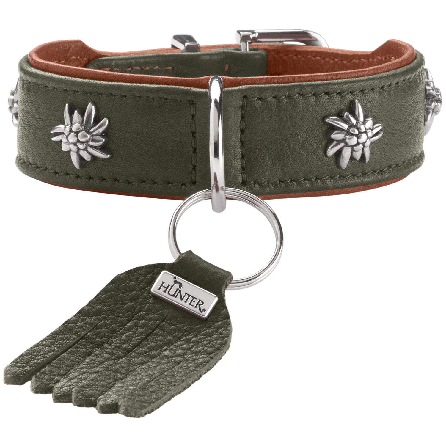 Hunter Halsband München in Grün/Cognac, Bild 1 von 5