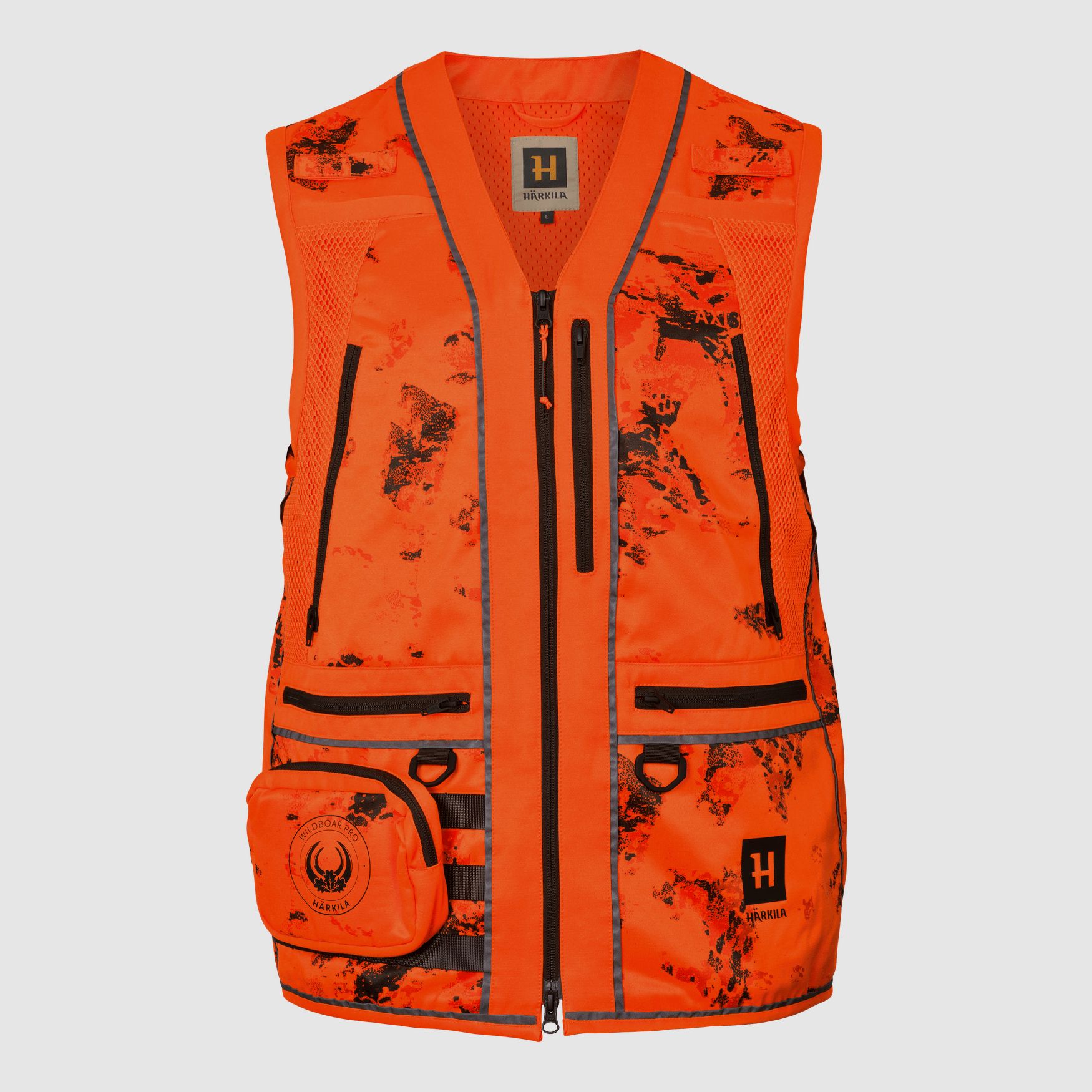 Härkila Wildboar Pro Blaze Camo Kamizelka Męska AXIS MSP®CE Pomarańczowa XXL