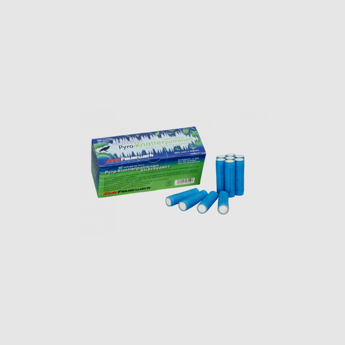 ZINK PYRO-KNATTERPATRONEN SILBERKOMET - 15 MM - 50 SCHUSS