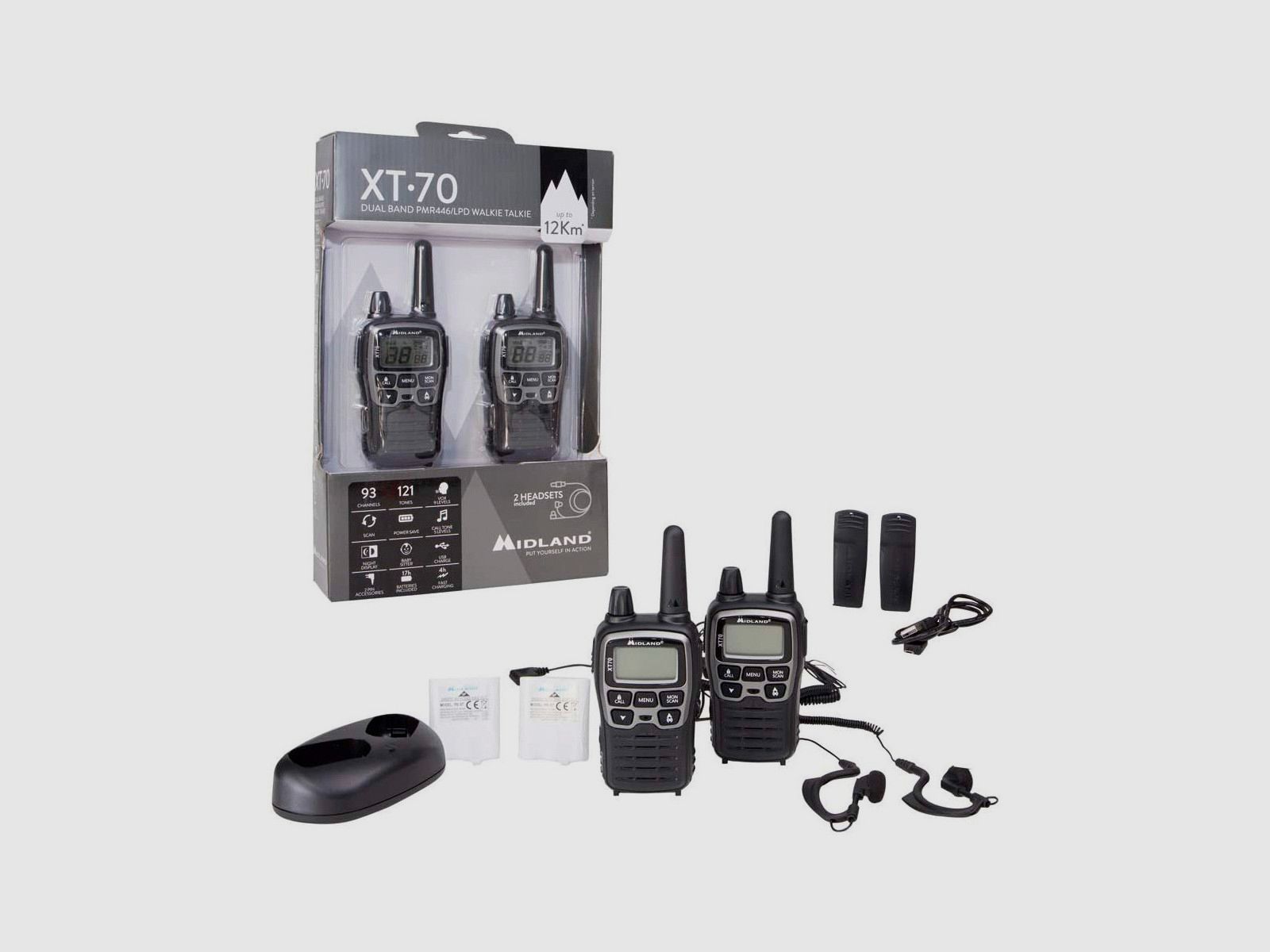 Walkie Talkies XT-70 Paar PMR446 Midland, Bild 3 von 5