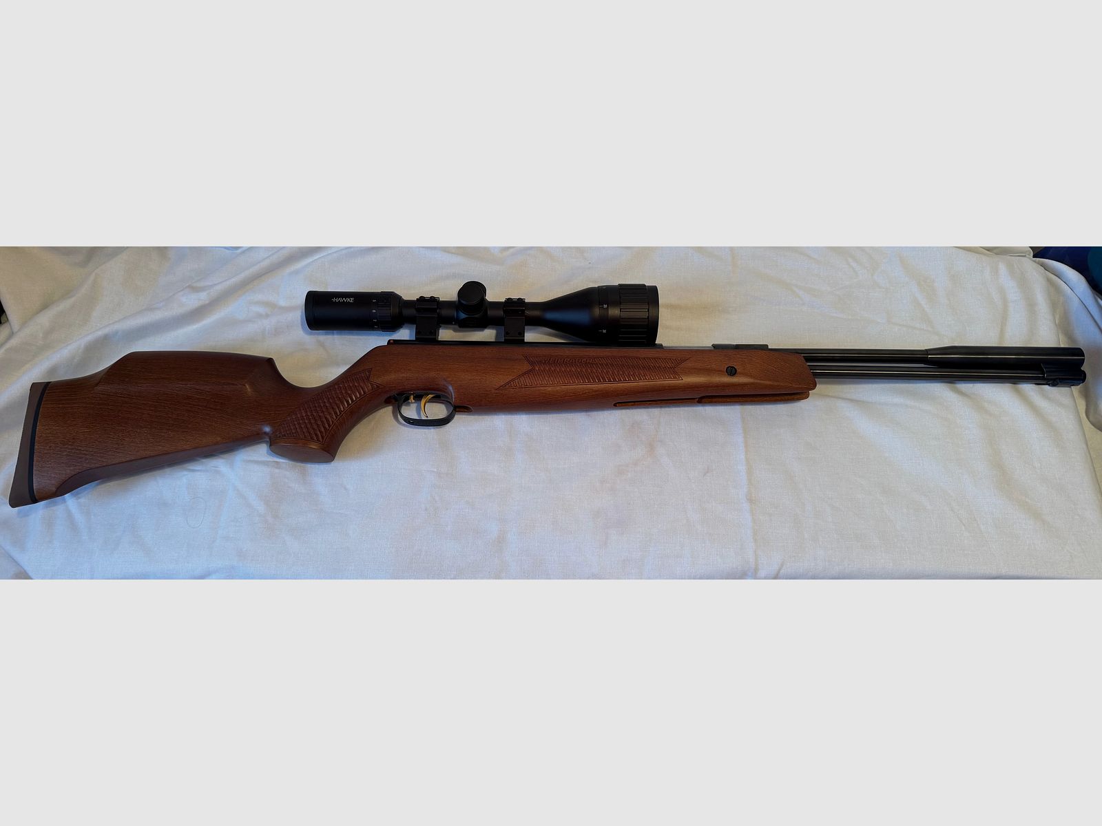 HW 97 5,5 + Zielfernrohr HAWKE + Futteral Frankonia für 2 Gewehre