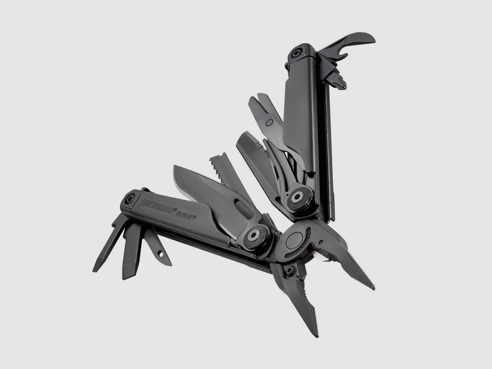 Leatherman SURGE Black, Nylon Holster, Schwarz, L