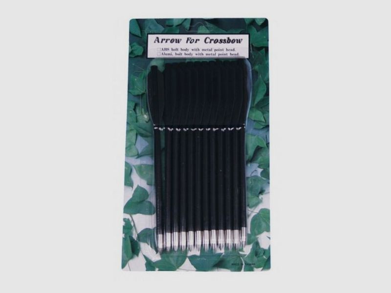 FRECCE IN PLASTICA PER BALLESTRE A PISTOLA - 6,5" - NERO