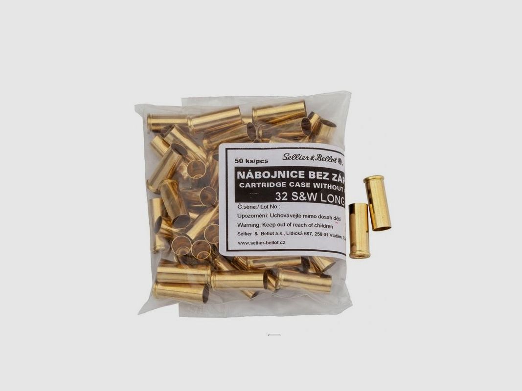 Hülsen Sellier & Bellot 32 S&W Long, afbeelding 1 van 2