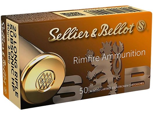 Sellier & Bellot .22lr Subsonic HP 2,6g / 40grs.
