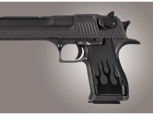Hogue Aluminium Griff Desert Eagle, Flames Black Anodize