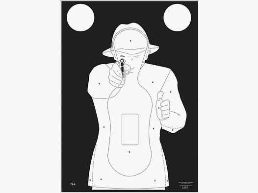 TS-9 shooting target White Frenchman silhouette