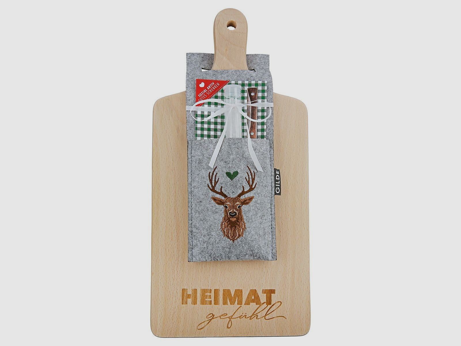 Gilde Holz Schneidebrett Set Heimatliebe