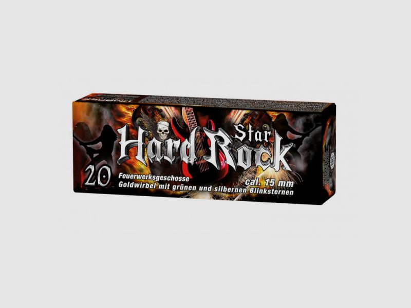 HARD ROCK STAR - GOLDWIRBEL - 20 SCHUSS - 15 MM