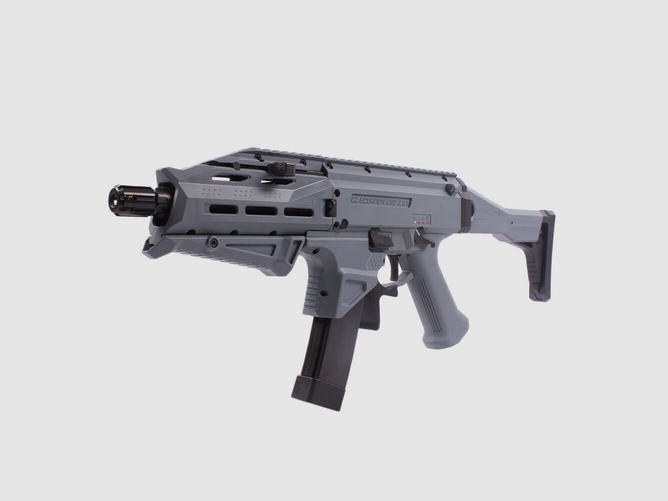 ASG	 CZ Scorpion EVO 3 A1 ATEK SAEG 6mmBB Battleship Grey-Dua