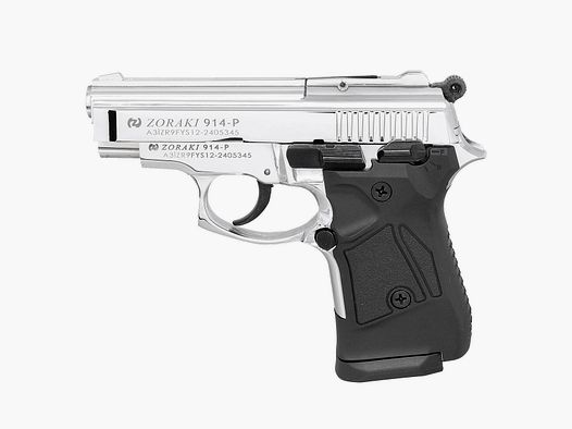 ZORAKI 914 Chrome PTB 9mm P.A.K. – Sparo Frontale - Spedizione in tutta l'UE