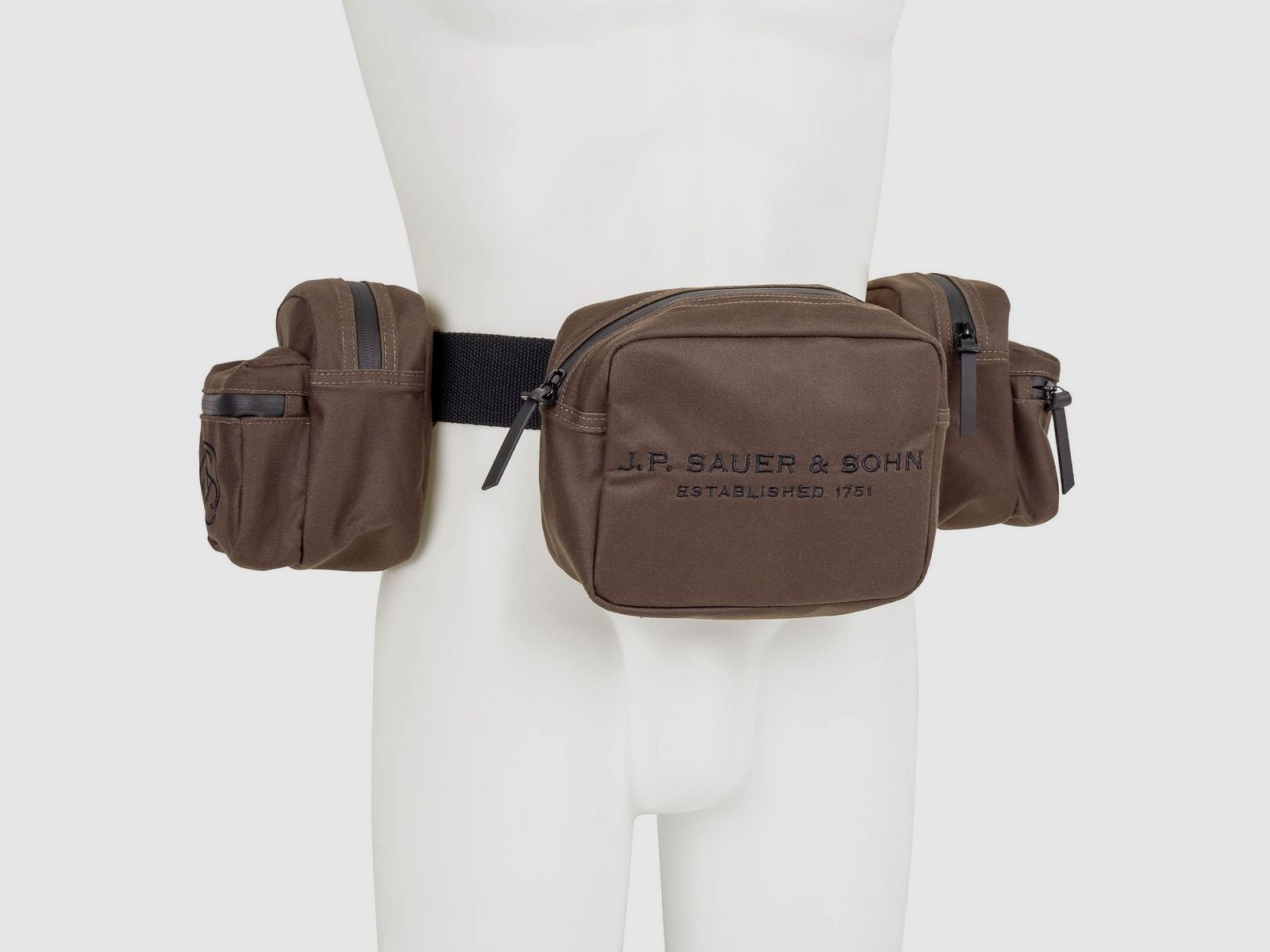 Sauer Jagdgurt braun 3 Taschen