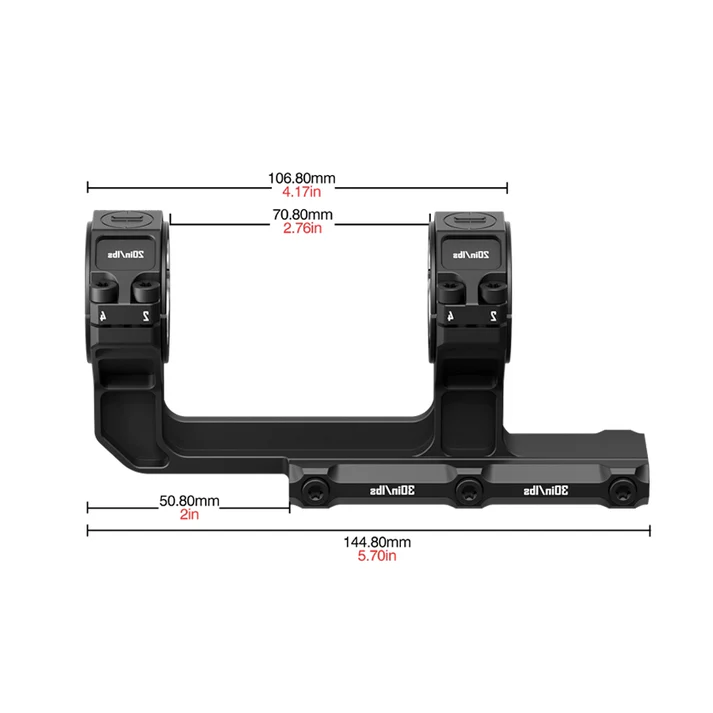 Einteilige Zielfernrohrmontage 0 MOA 30MM/34MM für Picatinny-Schiene, Bild 5 von 8