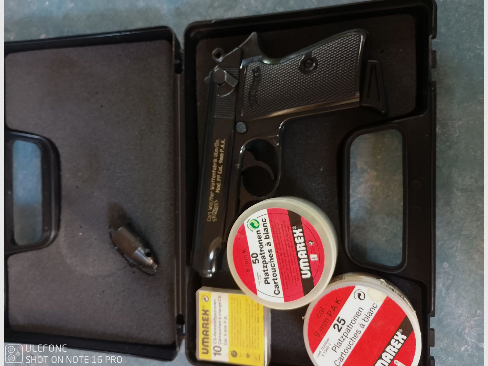 Walther P99 kal.9mm, Traangas, Flubberpatronen, Vuurwerk, Pistool