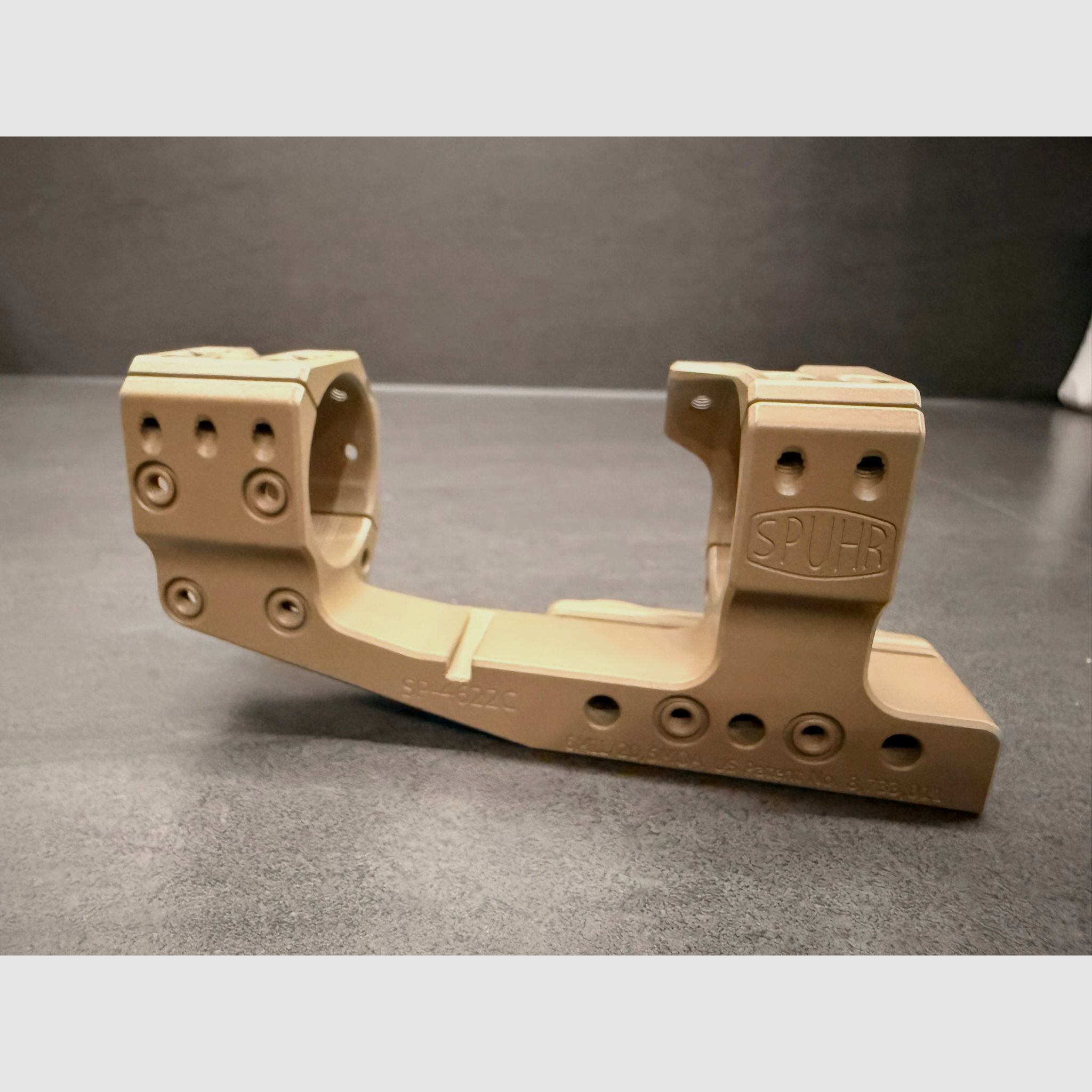 Spuhr Blockmontage ø34 Gen3 H 38 / 21 mm 6MIL PIC Cantilever Cerakote Beschichtung in FDE