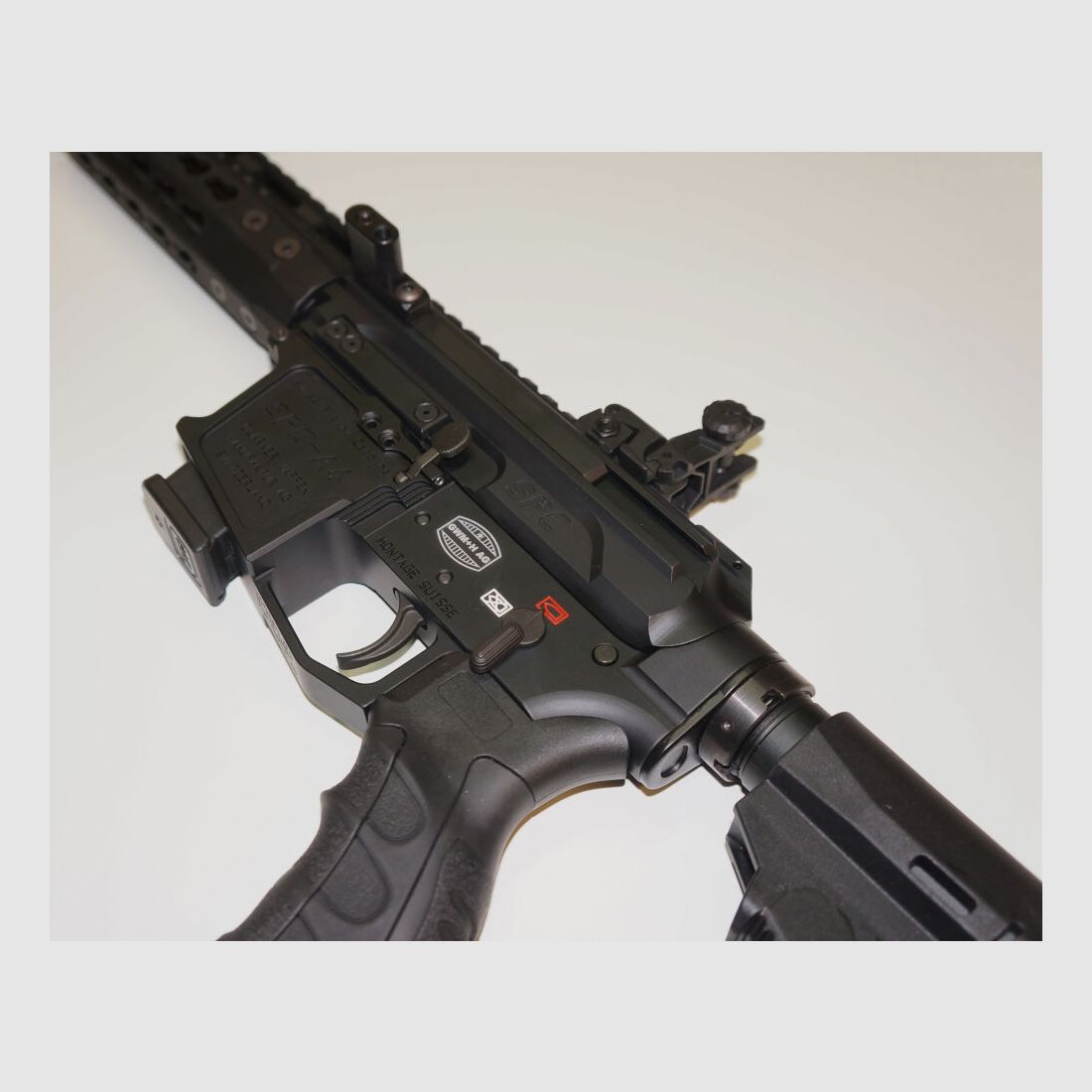 Schwaben Arms GmbH/GWMH Selbstladebüchse GWMH SPC-HUNTER A4 10" (SWISS PISTOL CARBINE) BLACK Kal.9x19 AR15 Glock Magazin