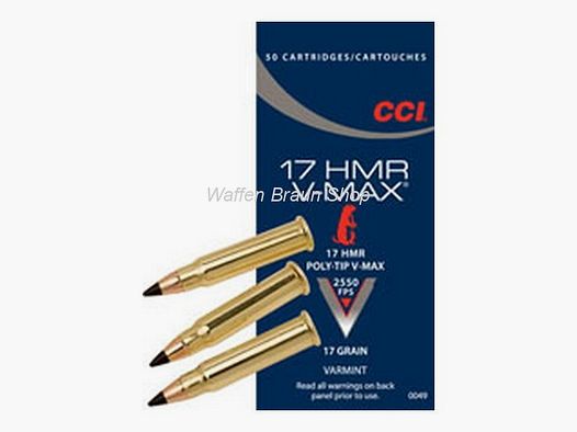 CCI .17 HMR 17 grain V-Max 50 Stück