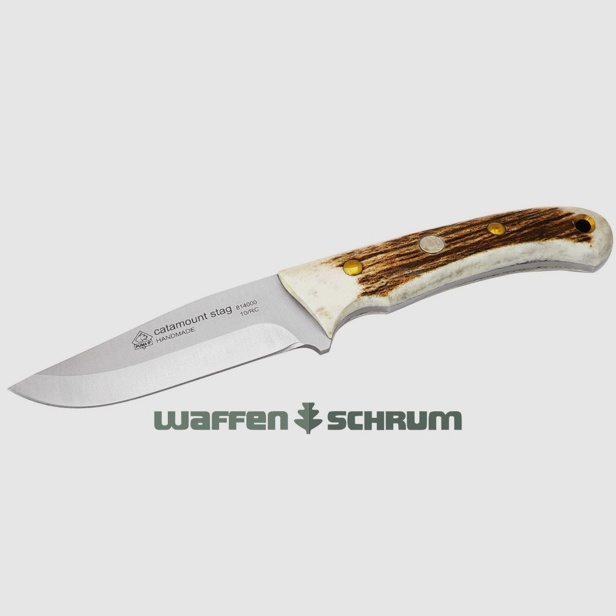 Puma Jagdmesser Catamount Stag  mit Lederscheide - Klingenlänge: 9,9cm