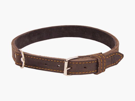 AKAH halsband genietet van leer halsomtrek: 35 cm