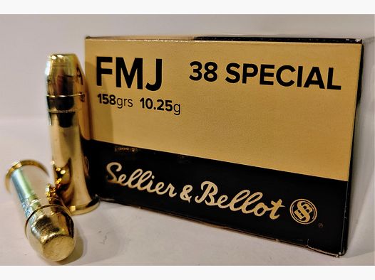 Sellier&Bellot ammunition cal. .38 SPECIAL FMJ 10.25 g 158 gr, pack of 50