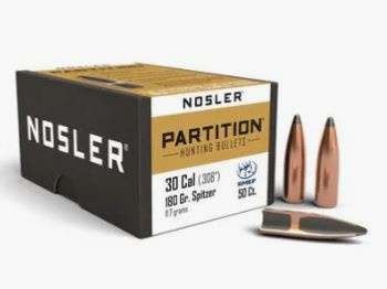 50 St. Nosler Jagdgeschosse Kal .30 / .308 Partition / 180 Grain #16631