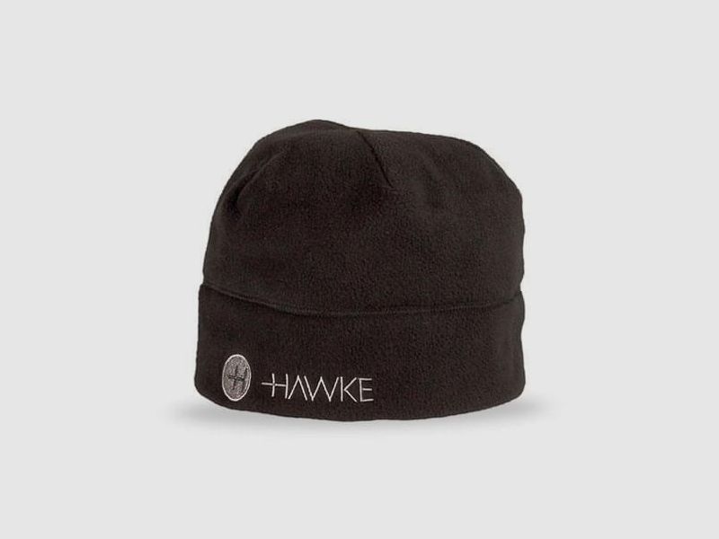 Hawke black fleece Beanie Mütze schwarz