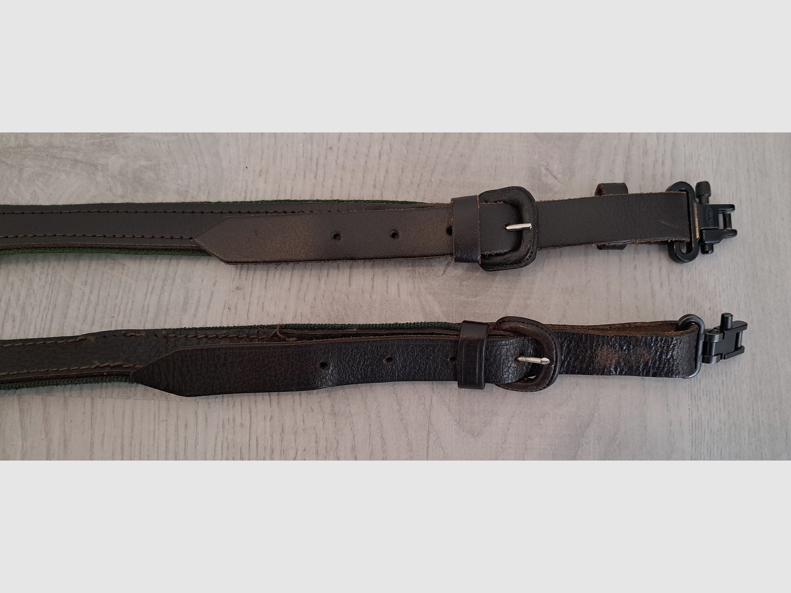 2x Gewehrriemen Echtes Leder Breite 3cm