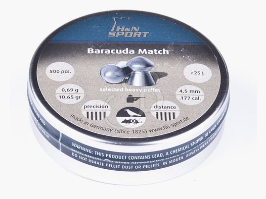 BALAS cal. 4,5 H & N Diabolo Baracuda Match 5,51mm 1,37gr