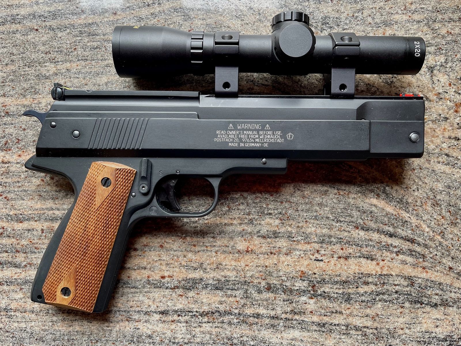 ☀️WEIHRAUCH - HW 45☀️ Weihrauch Zielfernrohr 2x20 * 1.000 Stk. Hornet Luftgewehrkugeln Kal. 5,5 * gepolsterter Kunststoffkoffer, Bild 1 von 5