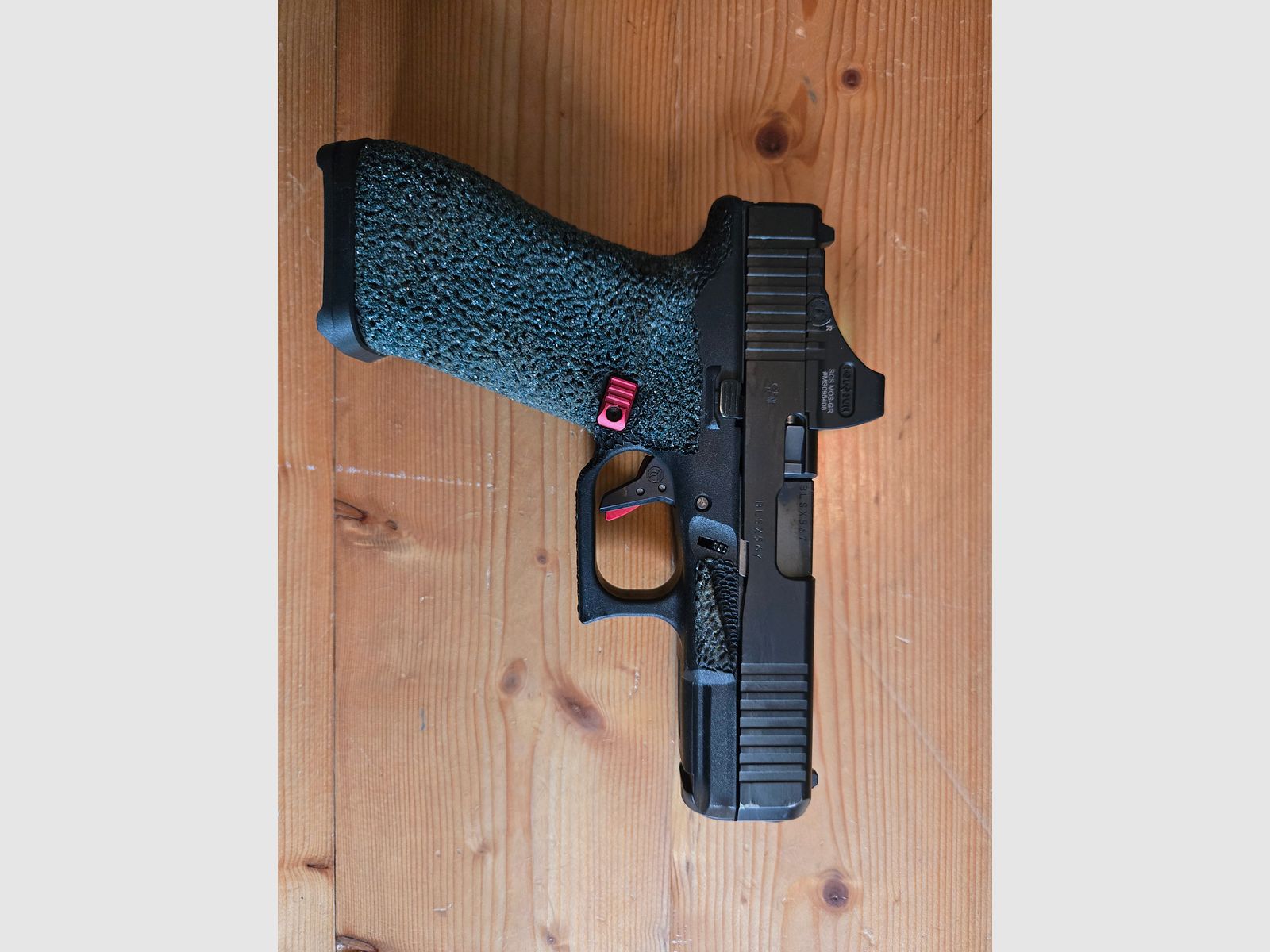 Glock 45 Gen 5 MOS maßgeschneiderte Set Holosun Trockenfeuer Chassis Holster IPSC