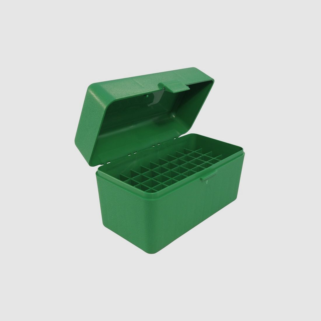 MTM scatola per cartucce RL-50-10 verde con coperchio a ribalta per 50 cartucce .270 e altre.