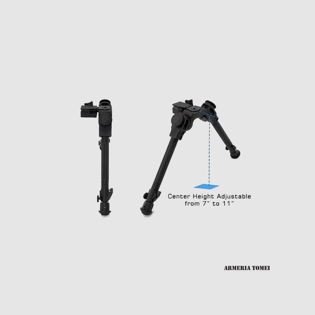 BIPOD – UTG – BIPOD FÜR MONTAGE AUF OBERER PICATINNY-SCHINE, Bild 3 von 3