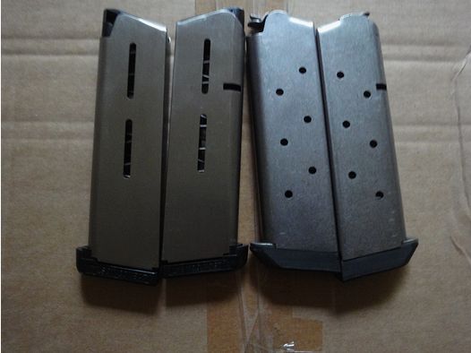 Vier Colt .45ACP Magazine 7 Schuss, Wilson Combat, auch für Marlin Camp Carbine