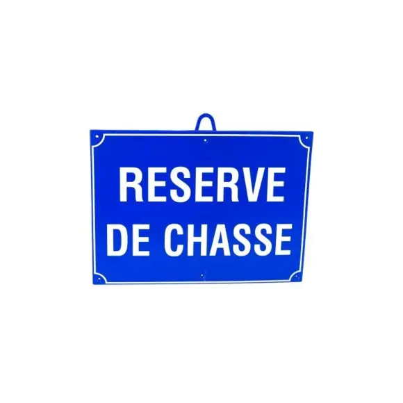 Hunting Reserve Sign 28 x 20 cm Blue