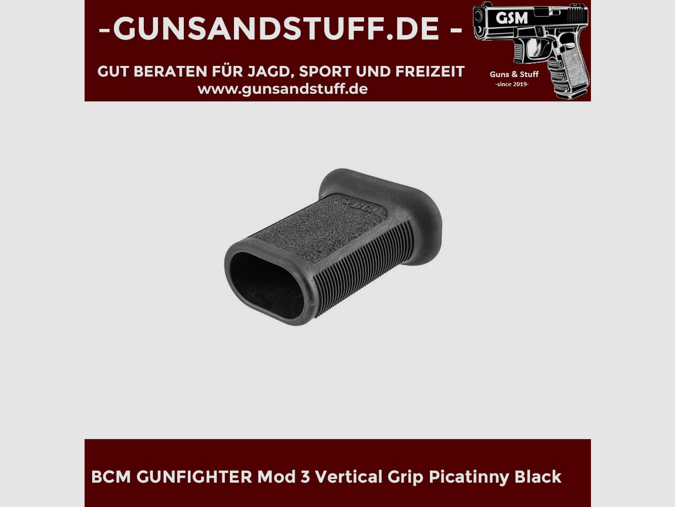 BRAVO COMPANY BCMGUNFIGHTER Mod 3 Vertical Grip Picatinny Black