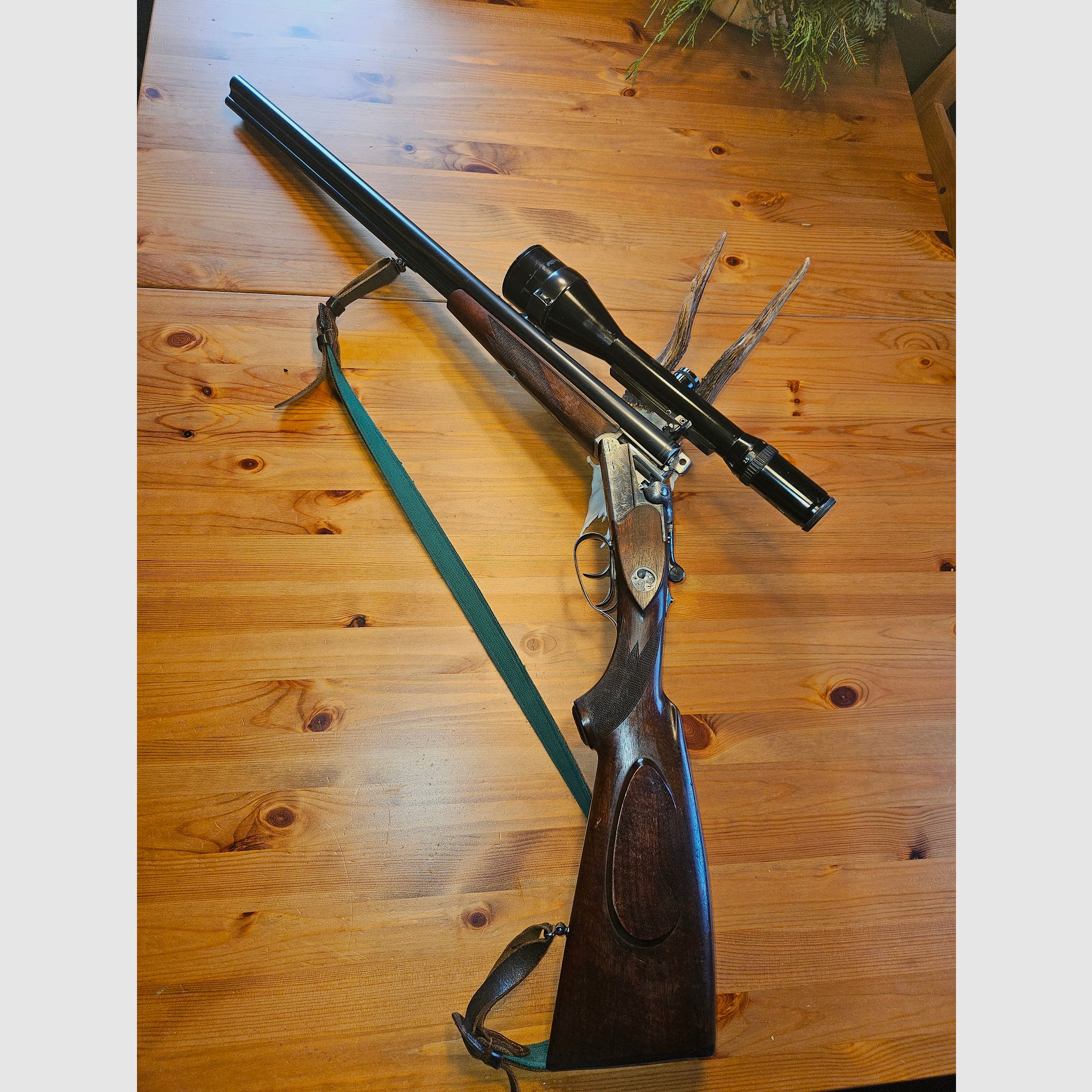 Drilling Simson Suhl 30-06/12/70 Schmidt und Bender 2,5-10x56 Schwenkmontage