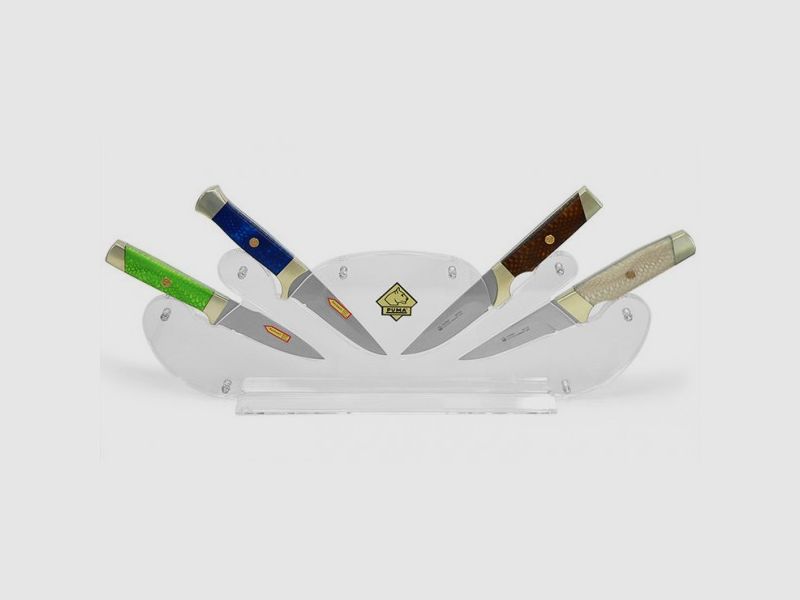 PUMA messerständer acryl für 4 Messer (ohne Messer)