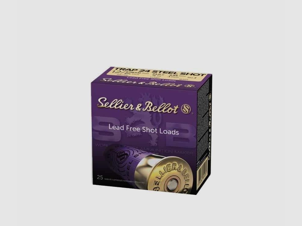 12/67.5 Sellier & Bellot Trap 24 Steel Shot Nr. 7 / 2.54mm, Bild 1 von 2