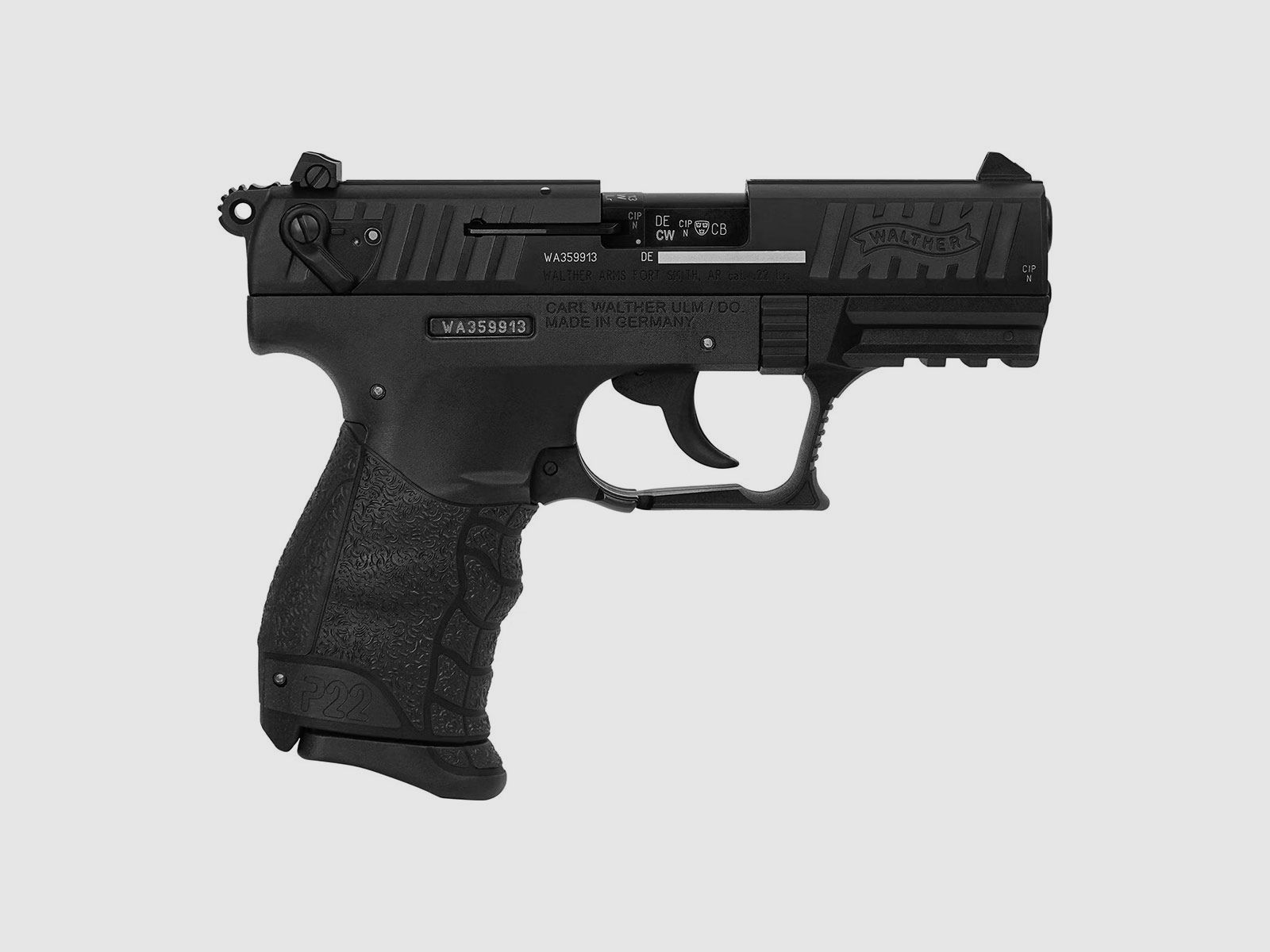 PISTOLA – WALTHER – SEMIAUTO P22Q 3,42″ BLACK .22LR BRASILò 10 ROUNDS, immagine 1 di 2
