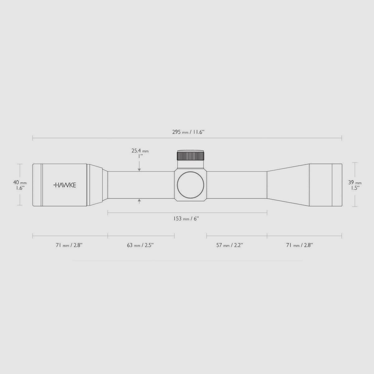 Hawke Vantage 4x32 Zielfernrohr mit Mil Dot Absehen, Bild 8 von 8