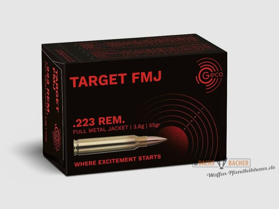 GECO .223 Rem. Target FMJ 3,6g/56gr 50 Schuß