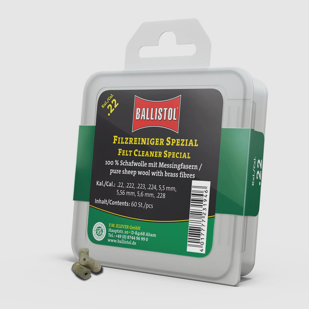 Ballistol Filzreiniger Spezial / 60 Stk. / Kal. .22