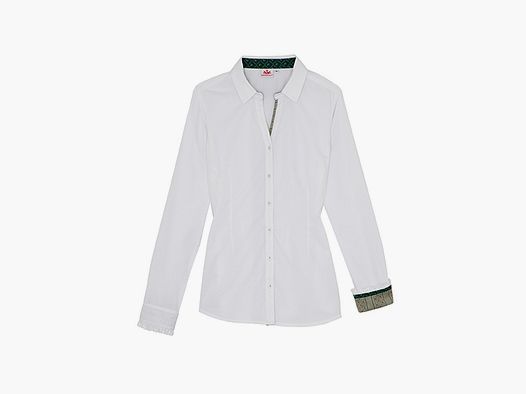 SPIETH & WENSKY Berga blouse blanche/ vert foncé