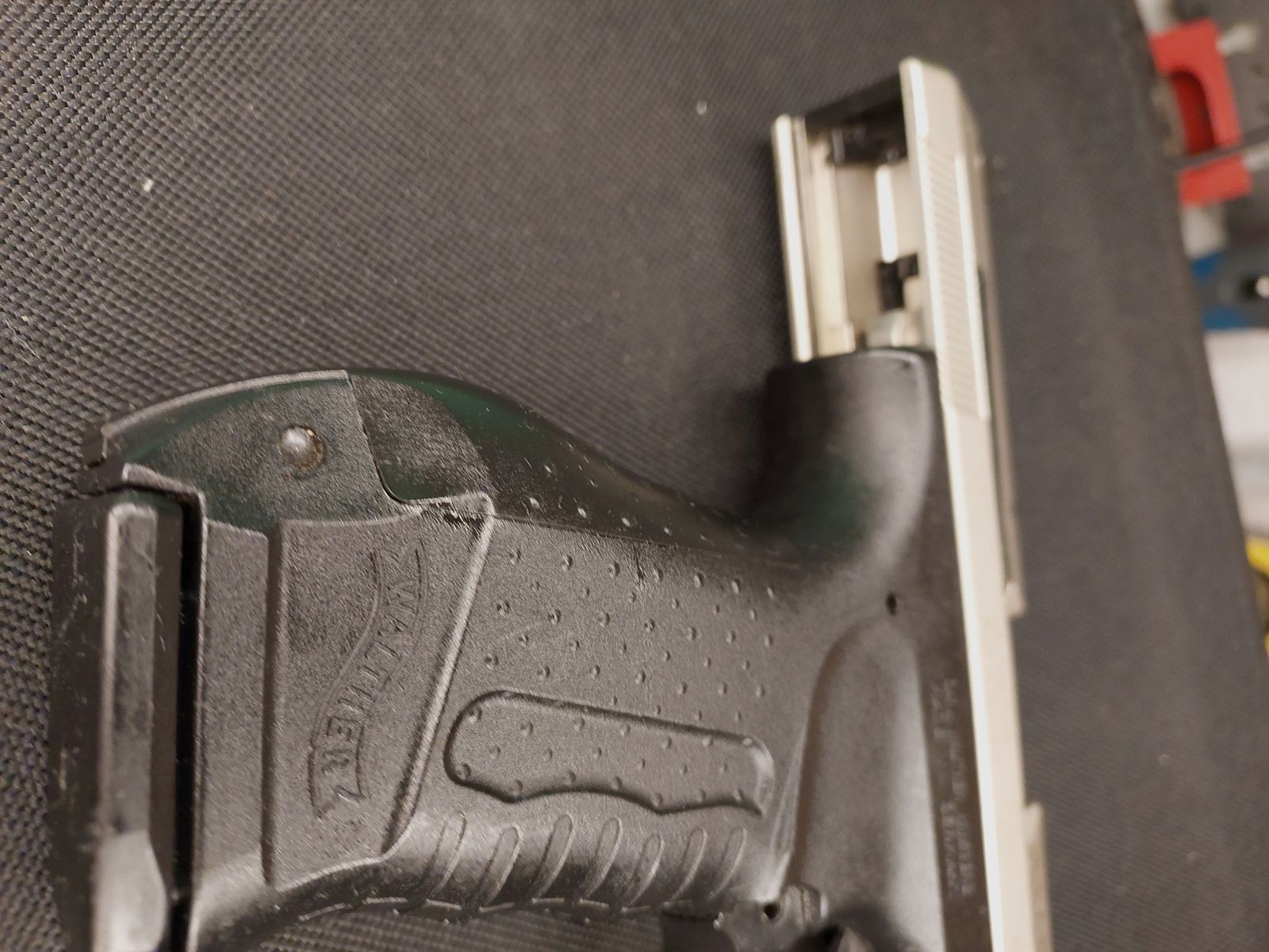 Pistolet à blanc Walther P99 9mm P.A.K. bicolore Nickel (PTB 762) P 99 avec 2 chargeurs