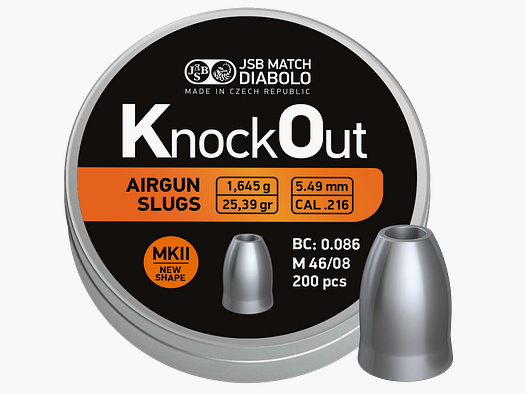 JSB Knockout Slug, Kal. .216 MKII 5,49mm