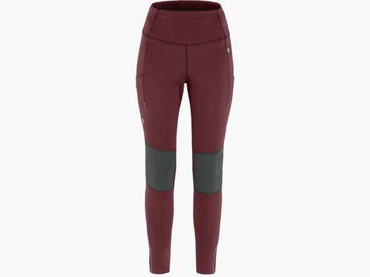 Fjällräven Damen Leggings Abisko Värm Trekking Tights Rot/Grau S