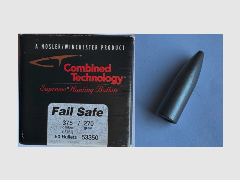 34 x Nosler Geschosse CT FailSafe .375 270 grain