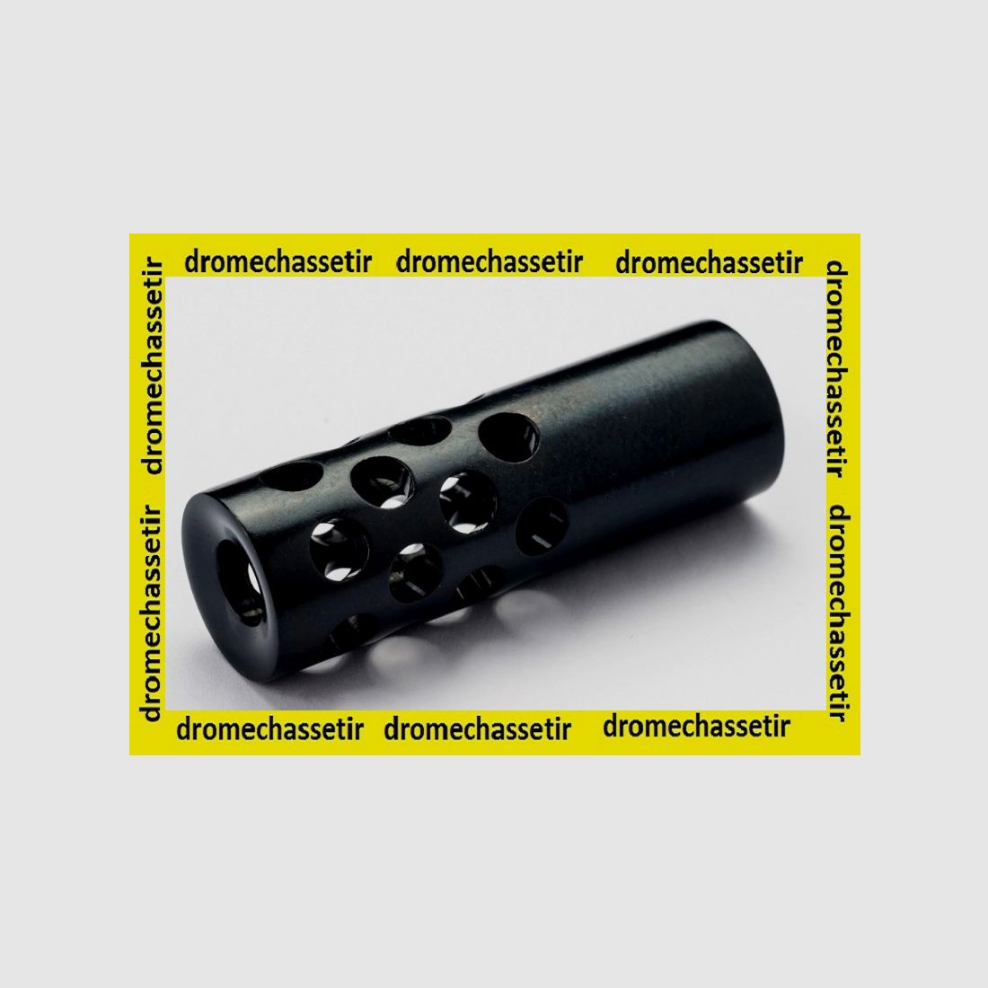 Mündungsbremse mit Löchern rundherum, Gewinde 18×100, schwarz
